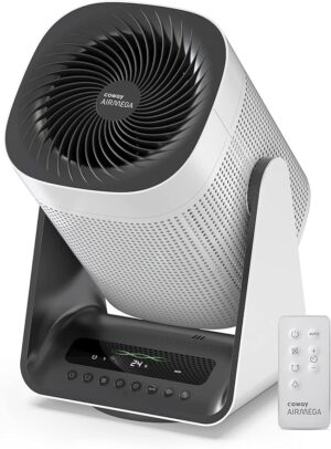 Refurbished Coway Airmega AIM (AP-0623B) Air Purifier for Home – Covers Up to 355 Sq. Ft | Advanced PM 0.01 Filtration | 99.999% Virus Removal | Long Filter Life 8500 Hours | 7-Year Motor Warranty | White