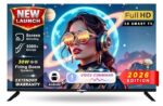 Refurbished Uniboom Optima Series 40 Inch HD Smart LED TV (40S-ULT-AED) – Android TV | Voice Control | Screen Cast | 30W Speakers | WiFi
