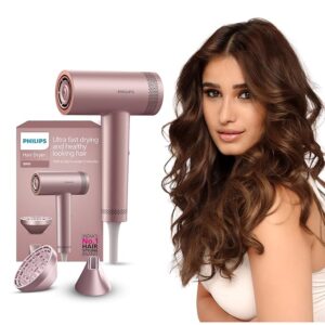 Refurbished Philips Hydrating Hair Dryer BHD833/10 – BLDC Motor | ThermoShield Sensor | Water Ion Technology | Fast Drying | Frizz Control