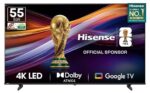 Refurbished Hisense 55 Inch 4K Ultra HD Smart LED Google TV (55E6N) – E6N Series